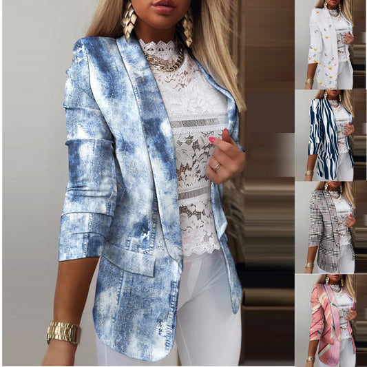 Women's Long-sleeved Temperament Professional Slim Fit Jackets