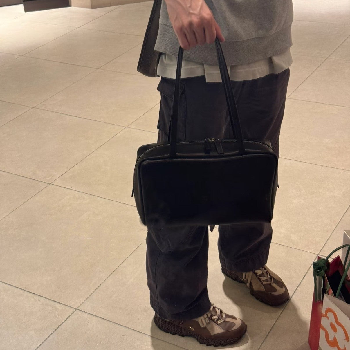 Attractive Bowling Sheepskin Commuter Portable Underarm Shoulder Bags