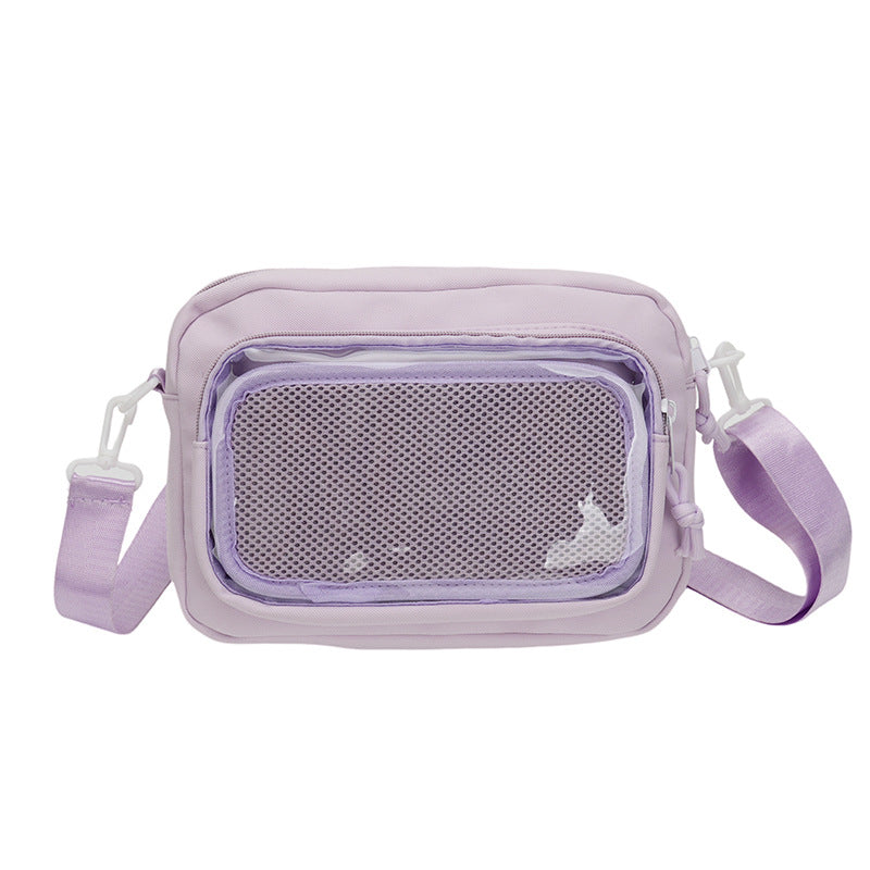 Women's Transparent Cartoon Bar Snack Size Cell Crossbody Bags