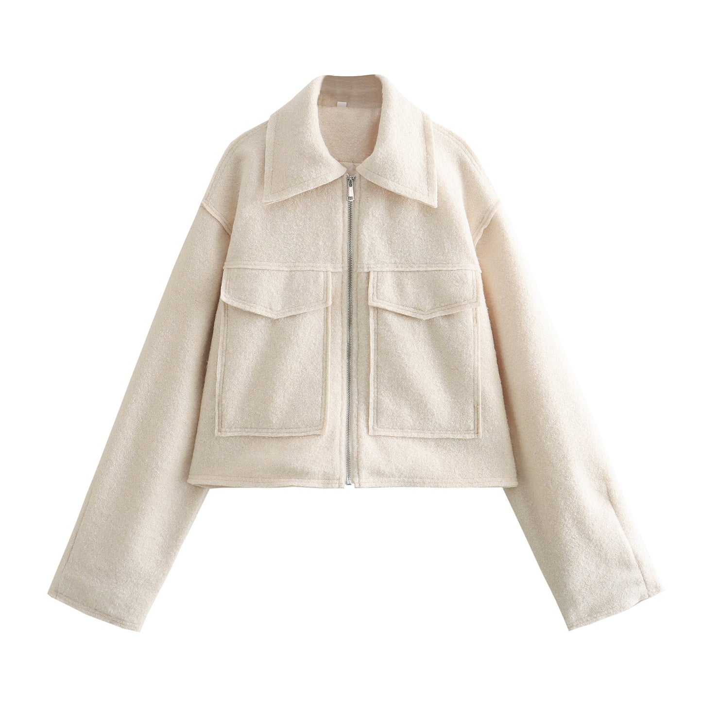 Women's Elegant Temperament Leisure Bead Leather Coats
