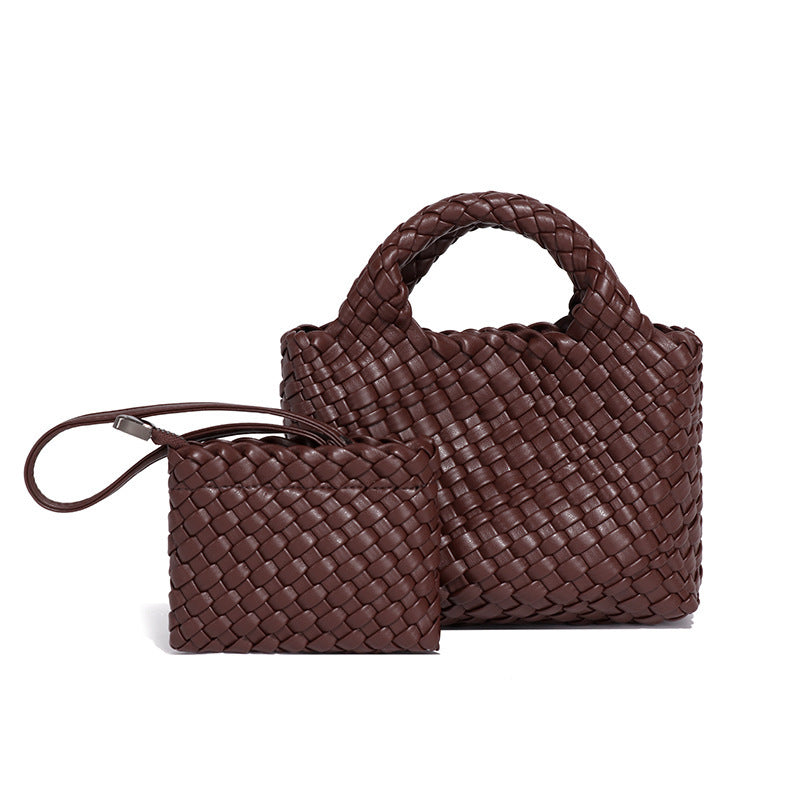 Women's Fresh Hand Woven Solid Color Vegetable Bags