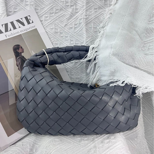 Women's Genuine Leather Woven Cowhide Knotted Handbags