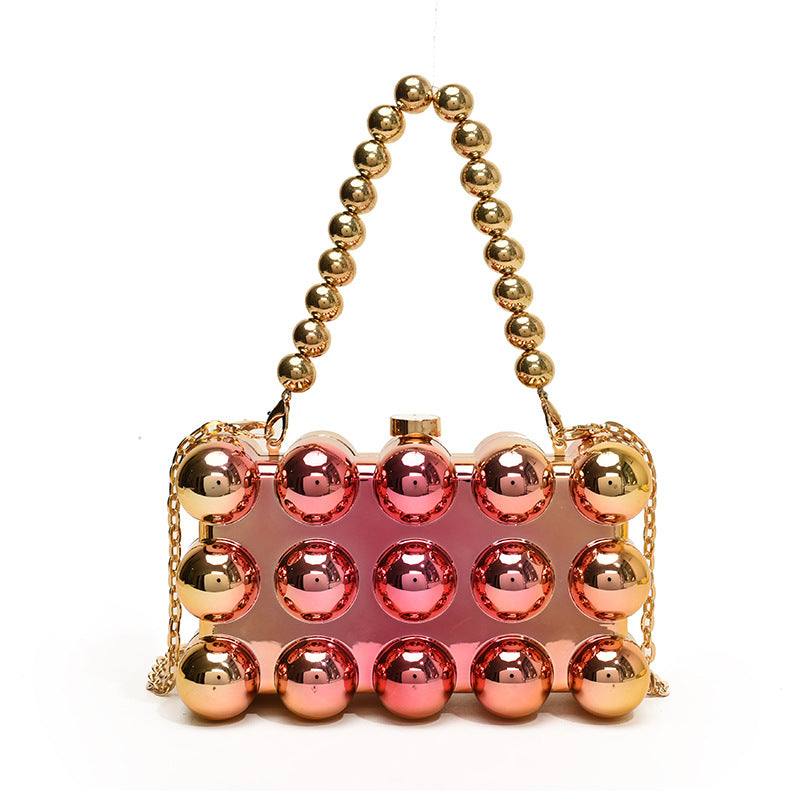 Women's Acrylic Egg Puff Box Fashion Candy Color Western Evening Bags