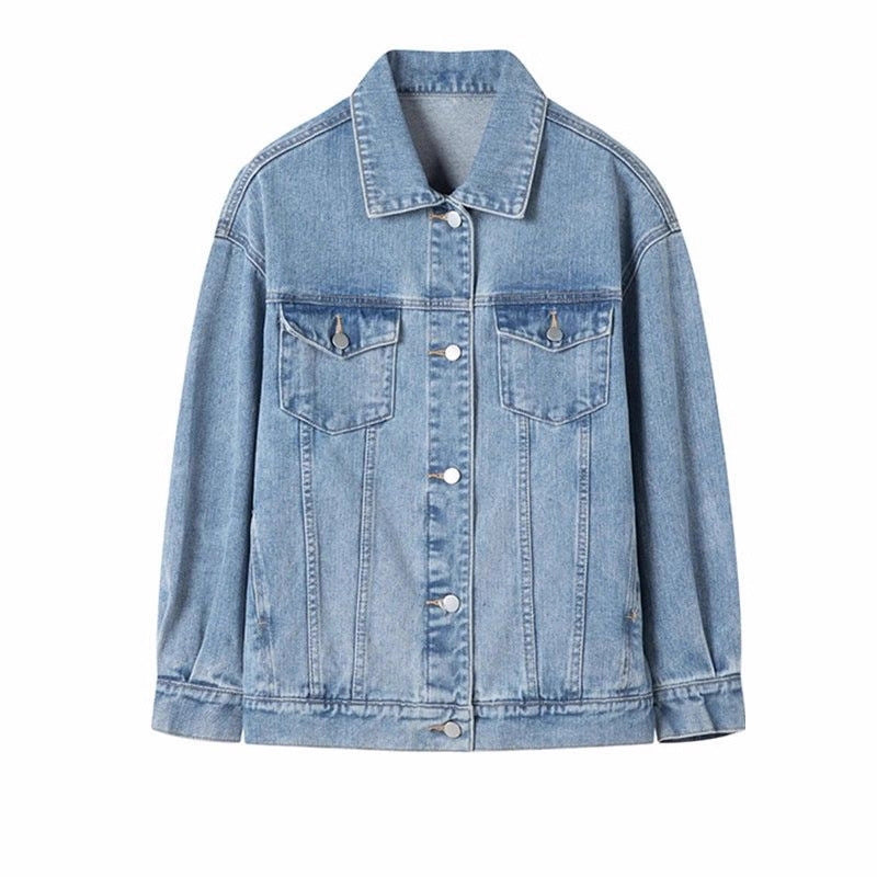 Women's American Vintage Denim Water-washed Loose Casual Jackets