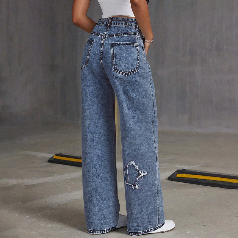 Women's Elegant Pretty Versatile Straight Casual Jeans