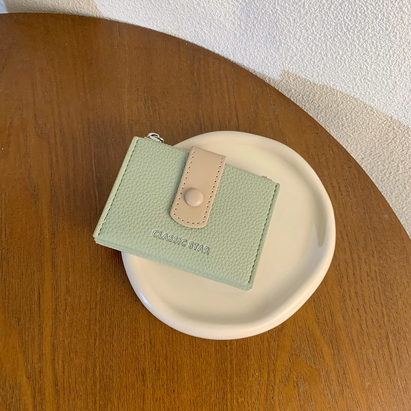 Matching Jump Simple Large Capacity Zipper Ladies Wallets