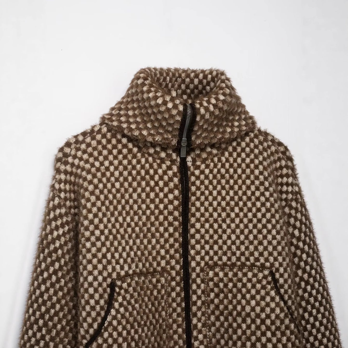 Women's Fashion Casual Patchwork Knitted Bomber Jackets