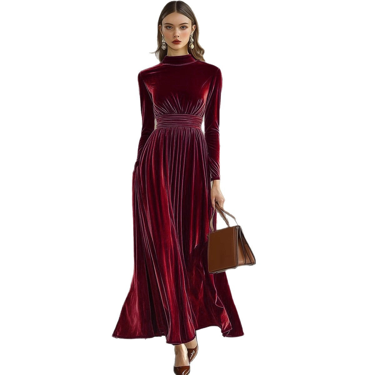Women's Sleeve Waist Slimming Graceful Expansion Female Excellent Dress