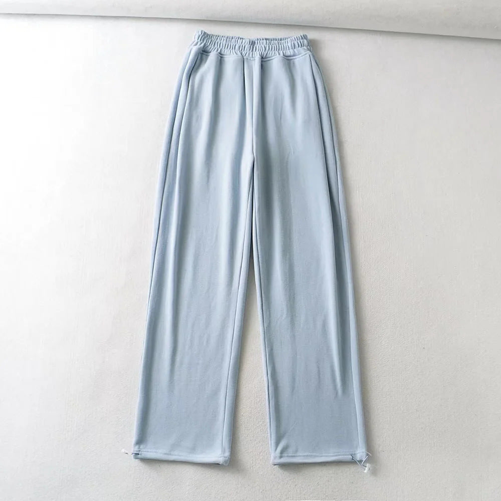 Women's Fashion Autumn Elastic High Waist Two-way Pants