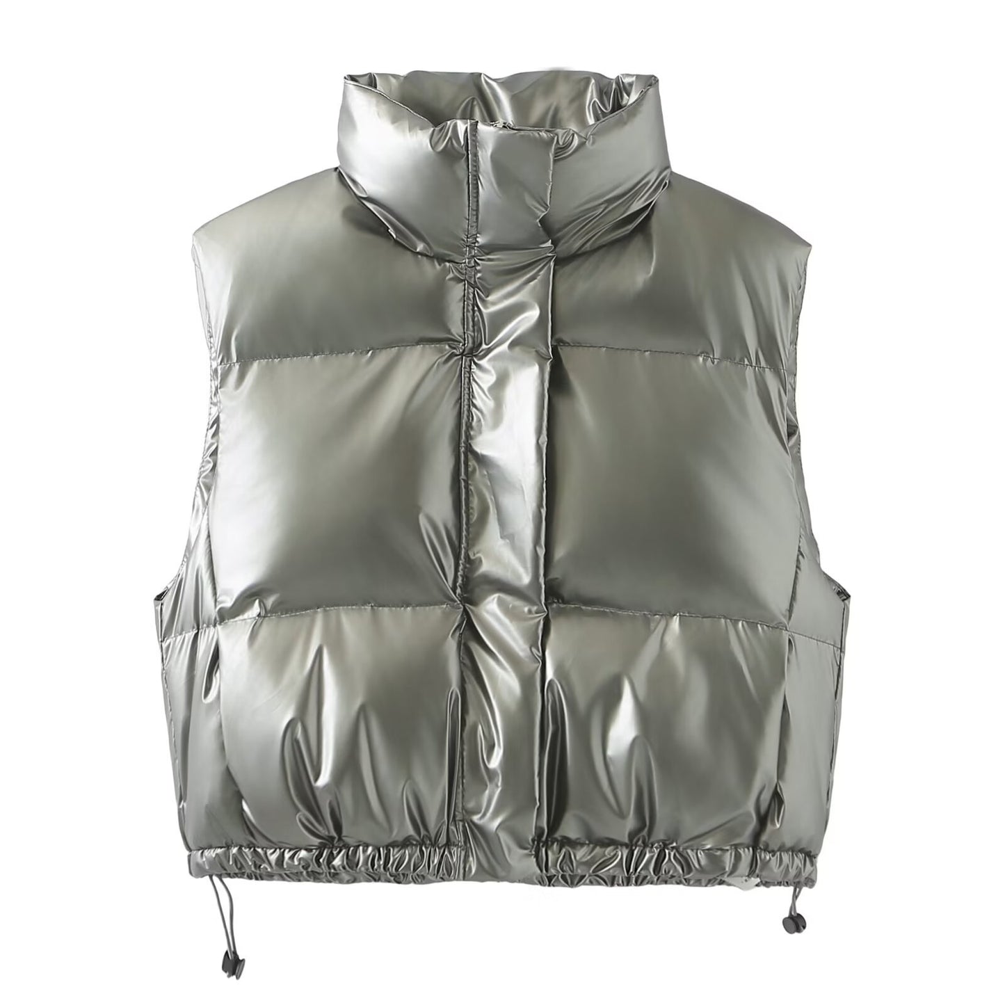 Women's Fashionable Metallic Two Sides Cotton Slim Vests