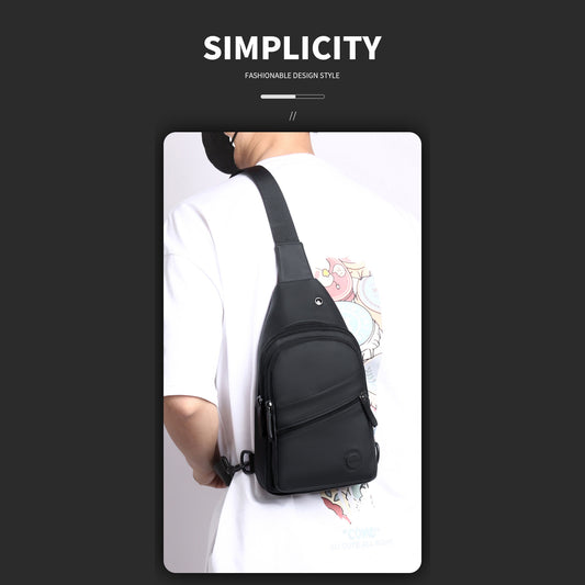 Men's Waterproof Nylon Simple Fashion Large Capacity Men's Chest Bags