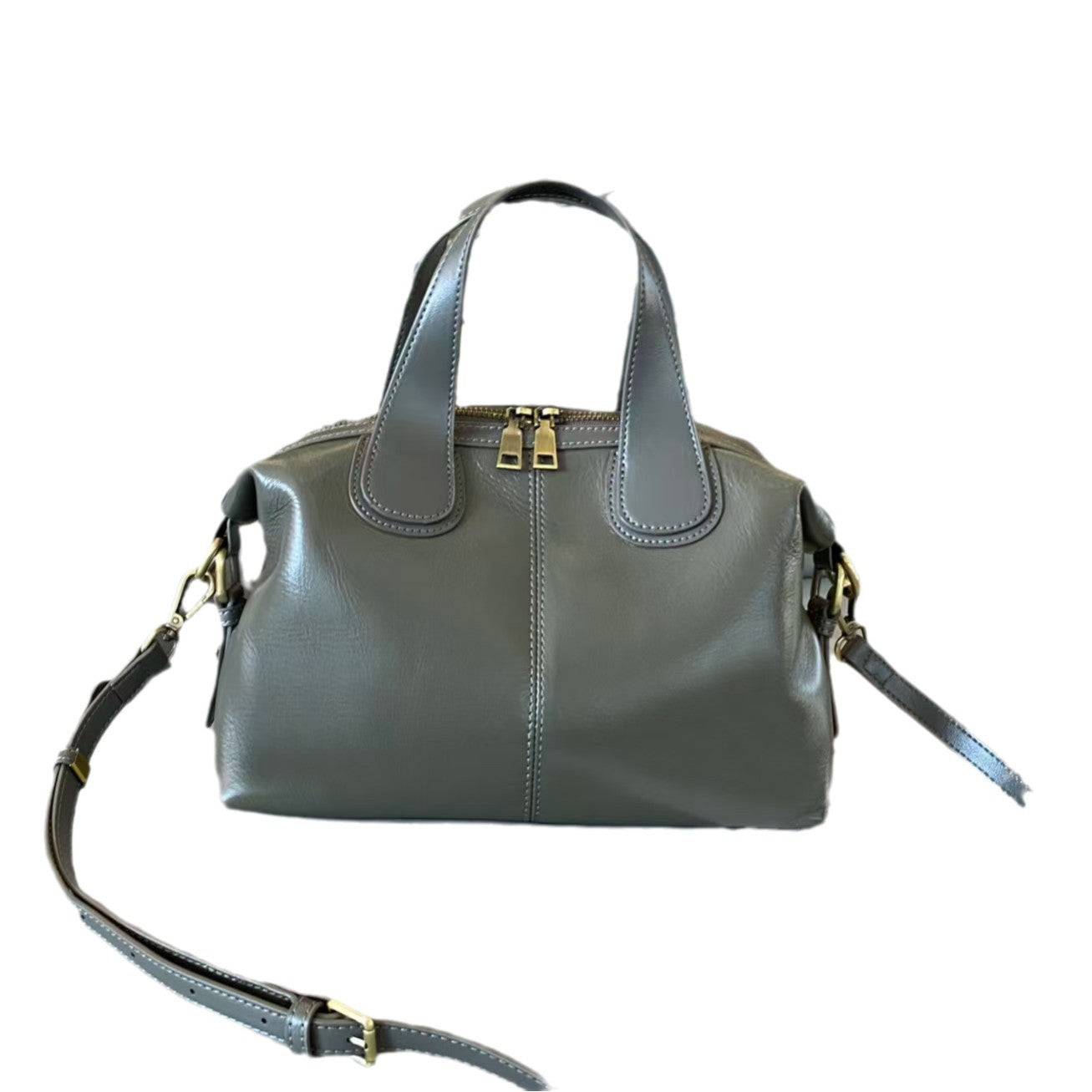 Women's Leather Cross First Layer Cowhide Boston Bags