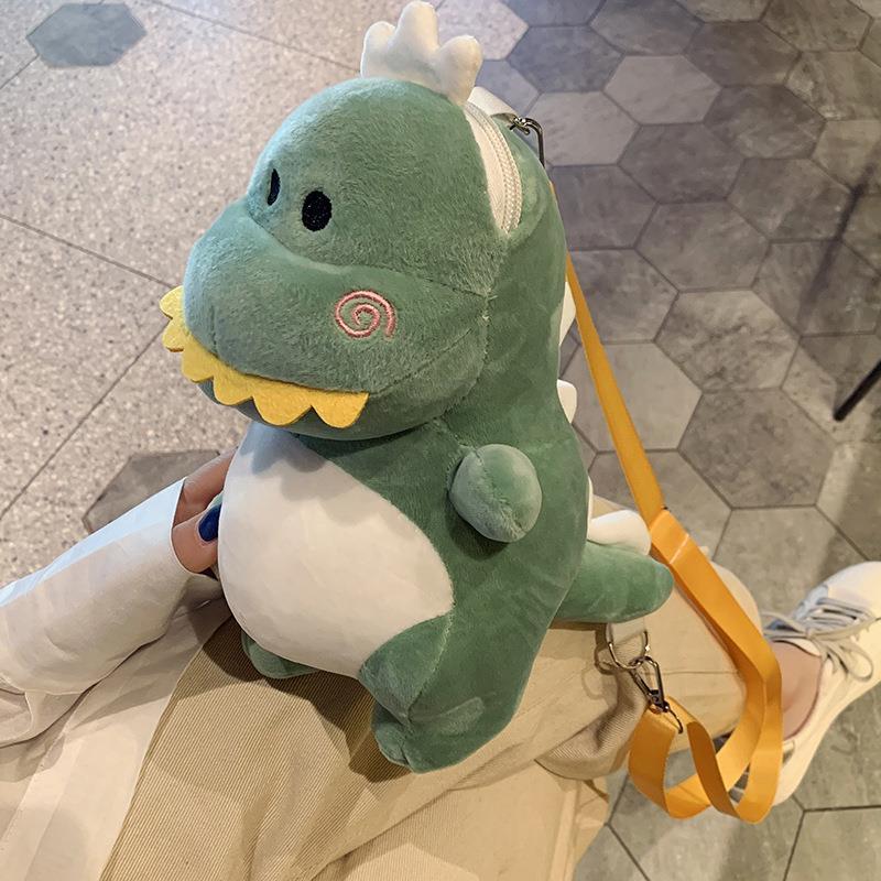 Plush Female Cartoon Cute Pouch Dinosaur Crossbody Bags