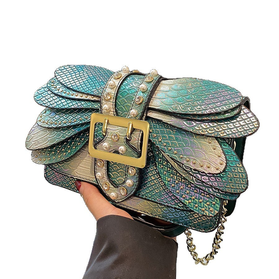 New Women's Vintage Chain Snake Pattern Bags