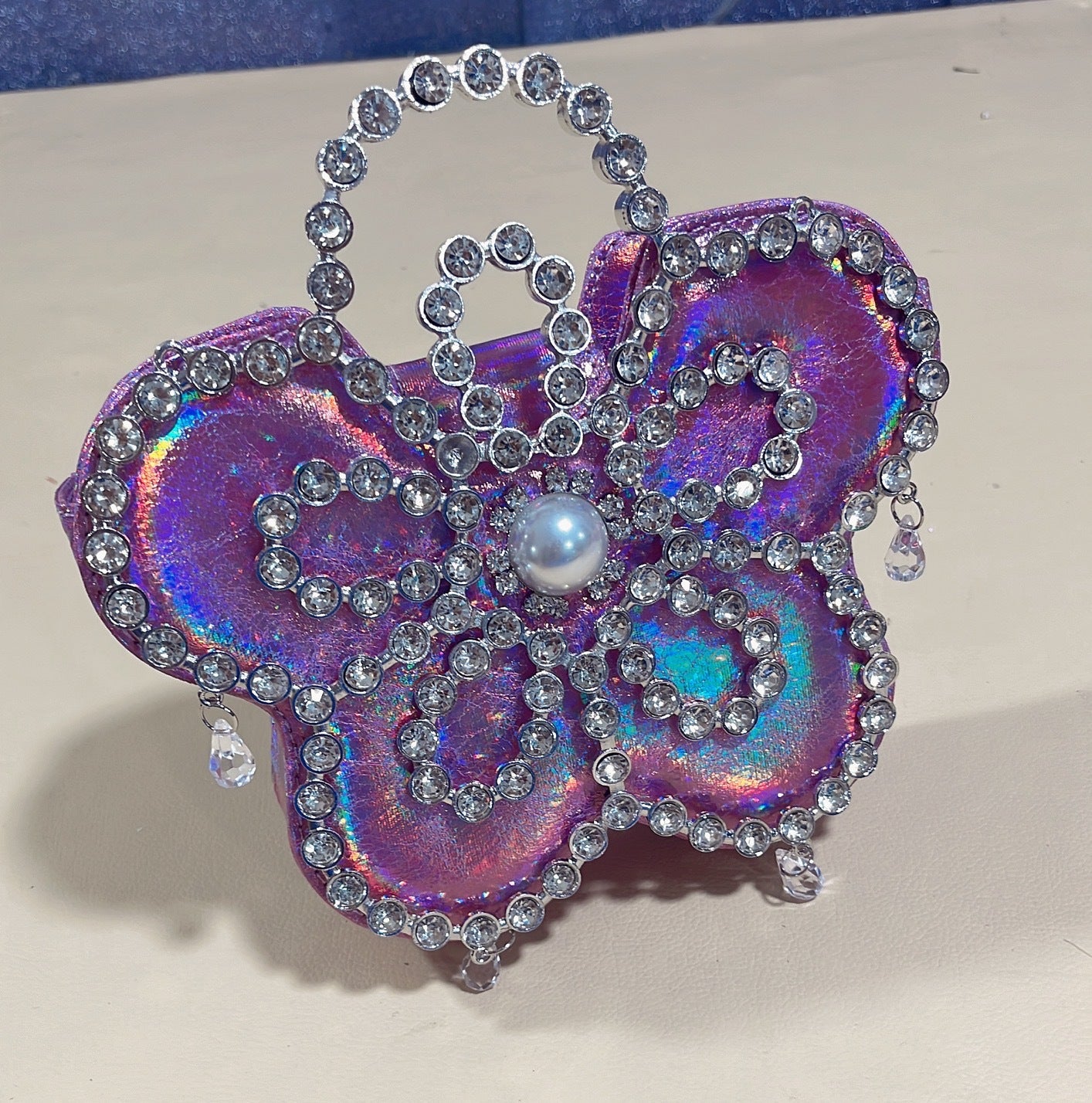 Elegant French Fairy Shiny Flower Pearl Bags