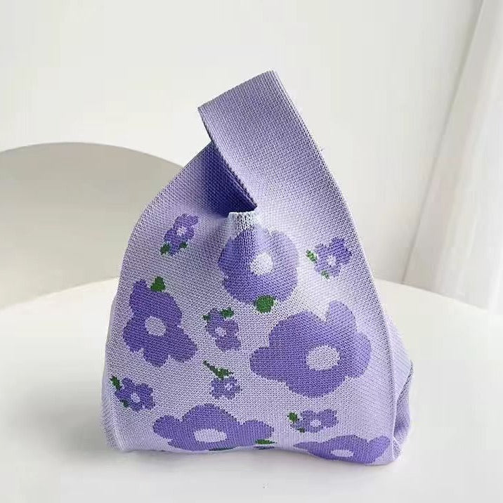 Women's Elegant Knitted Wool Wedding Gift Hand Tote Bags