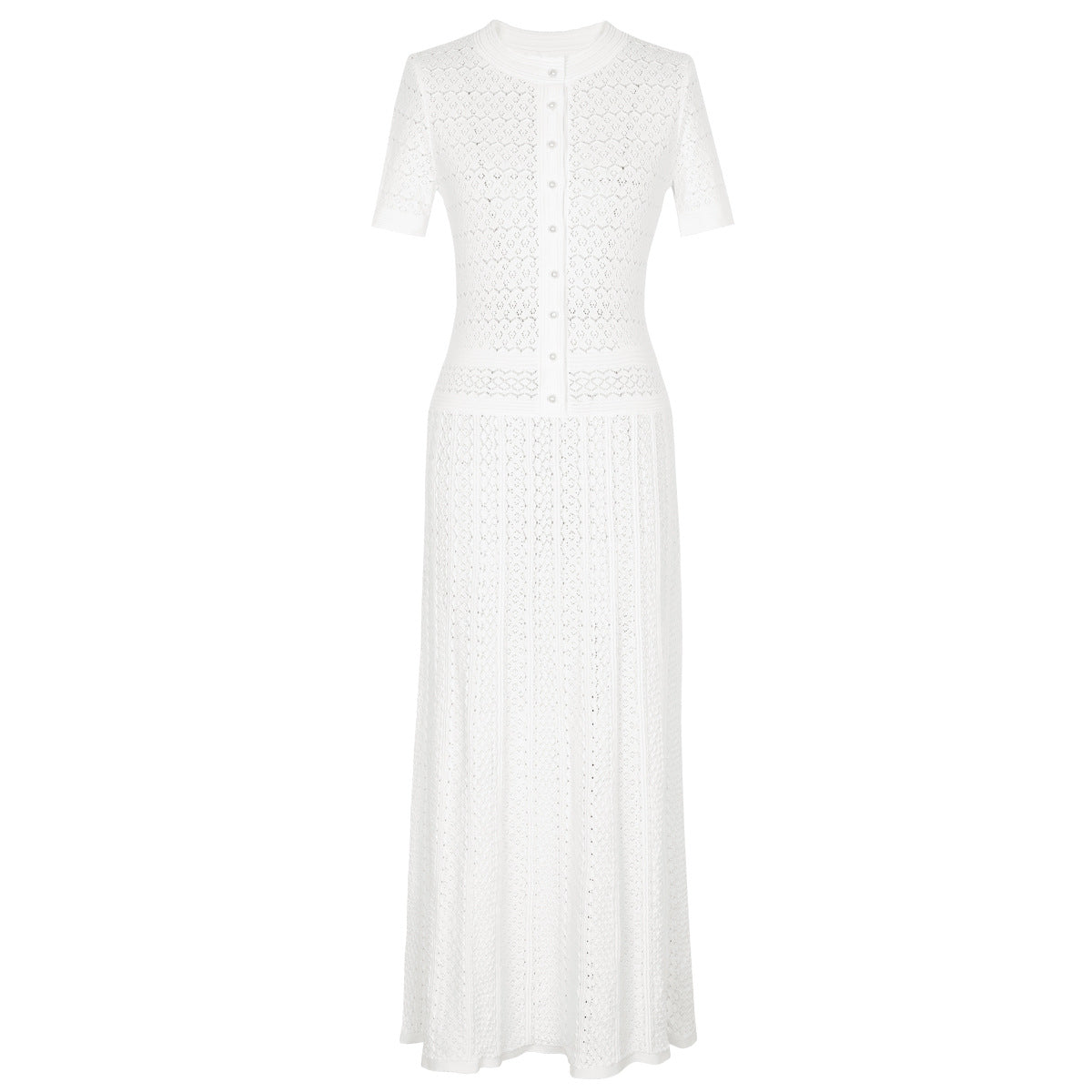 Women's High Quality Bright Silk Summer Fashionable Knitted Slim Fit Dresses