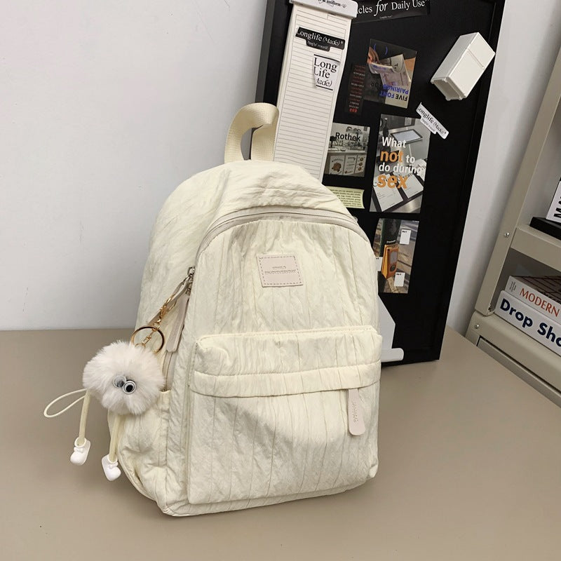 Good-looking Solid Color College Minimalist Preppy Middle School Students' Schoolbags