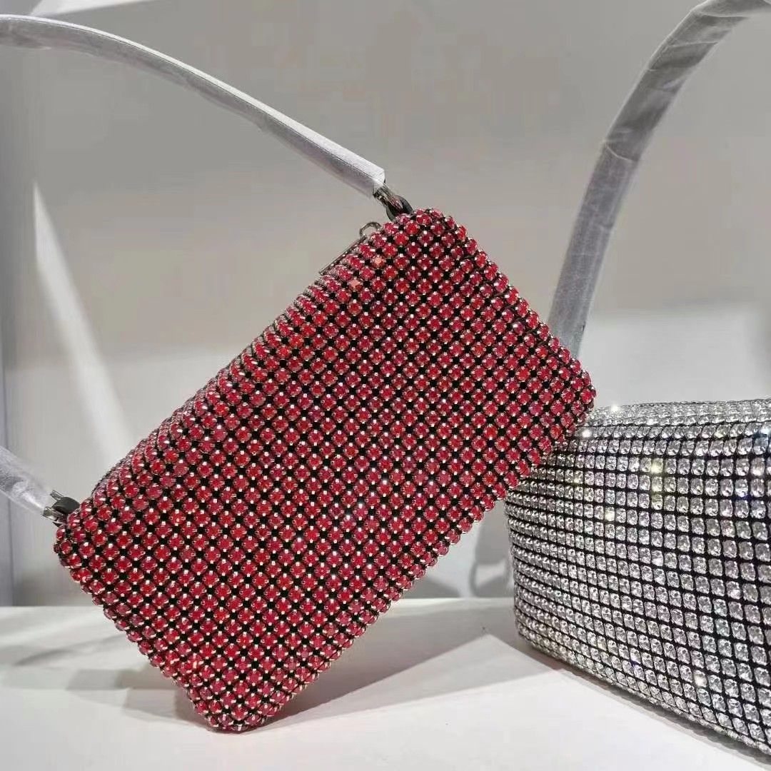 Women's King Diamond Fashion Genuine Leather Small Square Bags