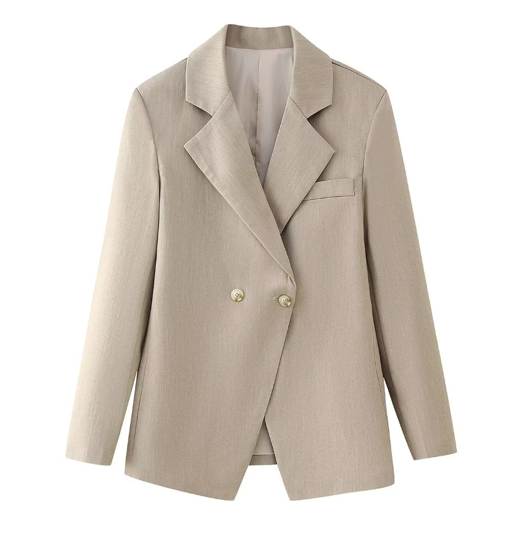 Women's Colors Lapel High Waist Slim Fit Jackets