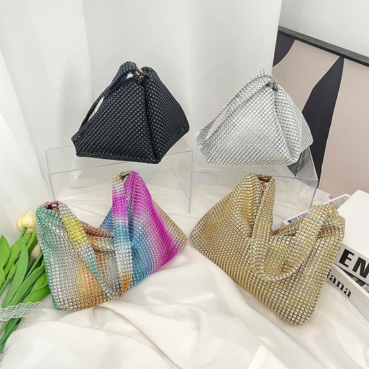 Women's Underarm Simple Fashion Clutch Color Rhinestone Evening Bags