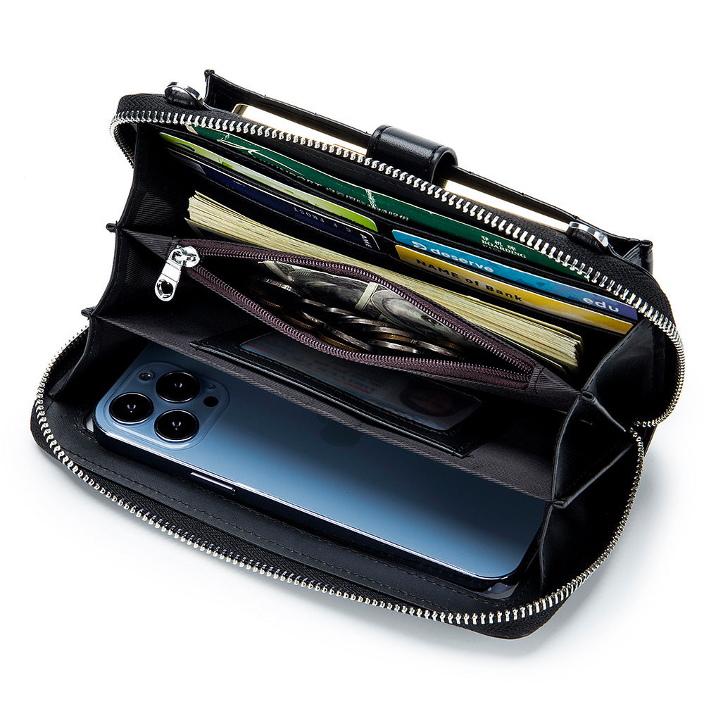 Women's Touch Screen Genuine Leather Mini Phone Bags