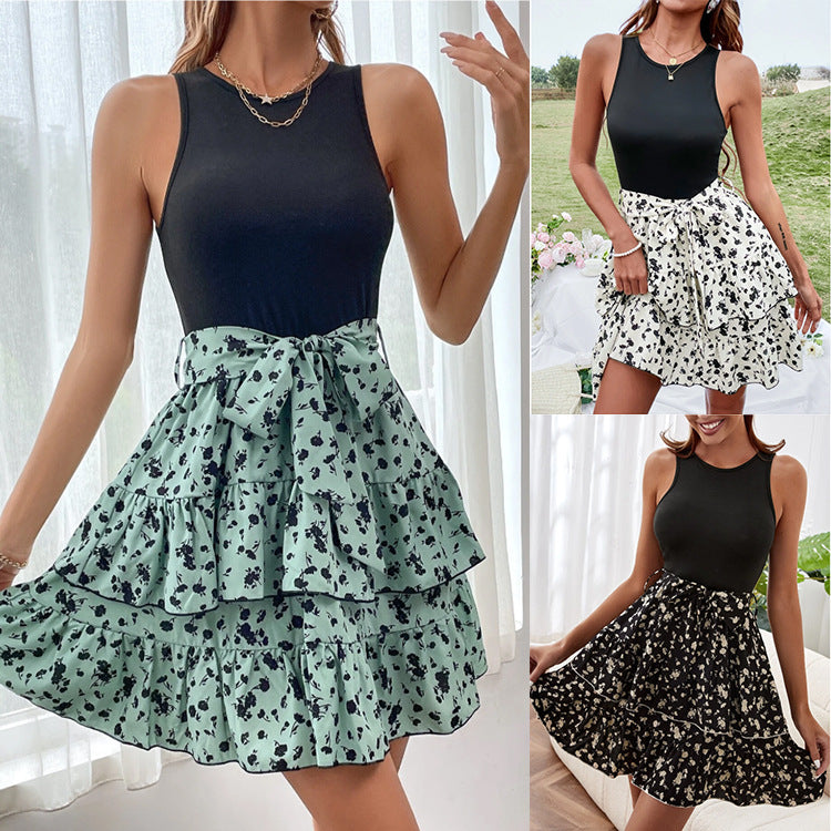 Durable Innovative Women's Summer Sleeveless Printed Dress