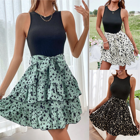 Durable Innovative Women's Summer Sleeveless Printed Dress