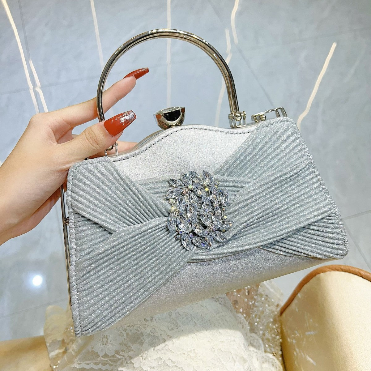 Women's Large Capacity Rhinestone High Sense Dinner Evening Bags