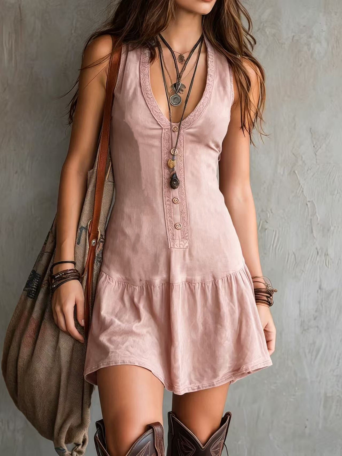 Women's Summer Fashion Elegance Sleeveless Fastener Decoration Shorts