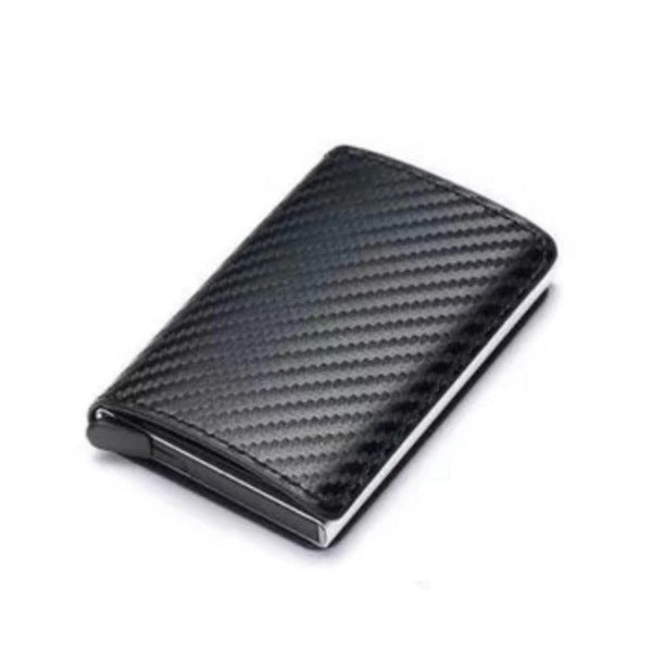 Carbon Fiber Swiping Automatic Pinball Aluminum Card Holder