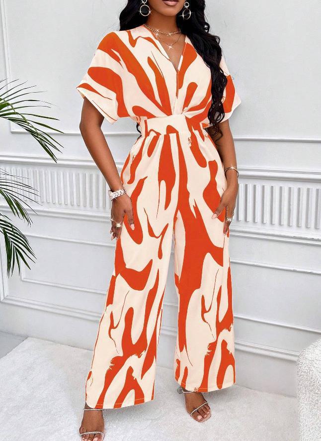 Durable Elegant Women's Sleeve Printed Fashion Women's Jumpsuit/clothing