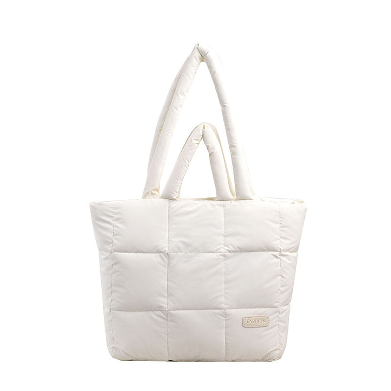 Women's Down Simple Astronaut Solid Color Soft Bags
