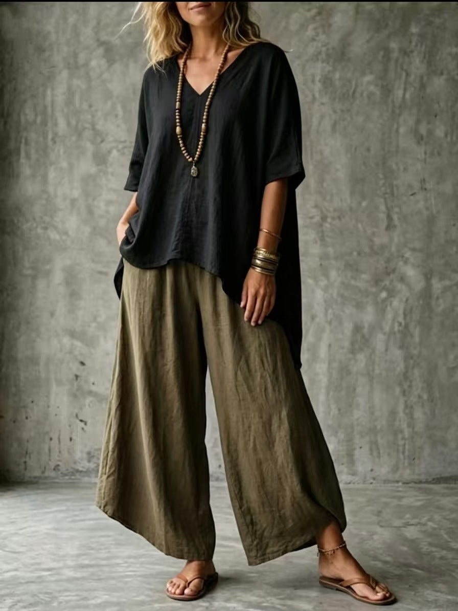 Women's Summer Artistic Casual Loose Holiday Women's T-shirt