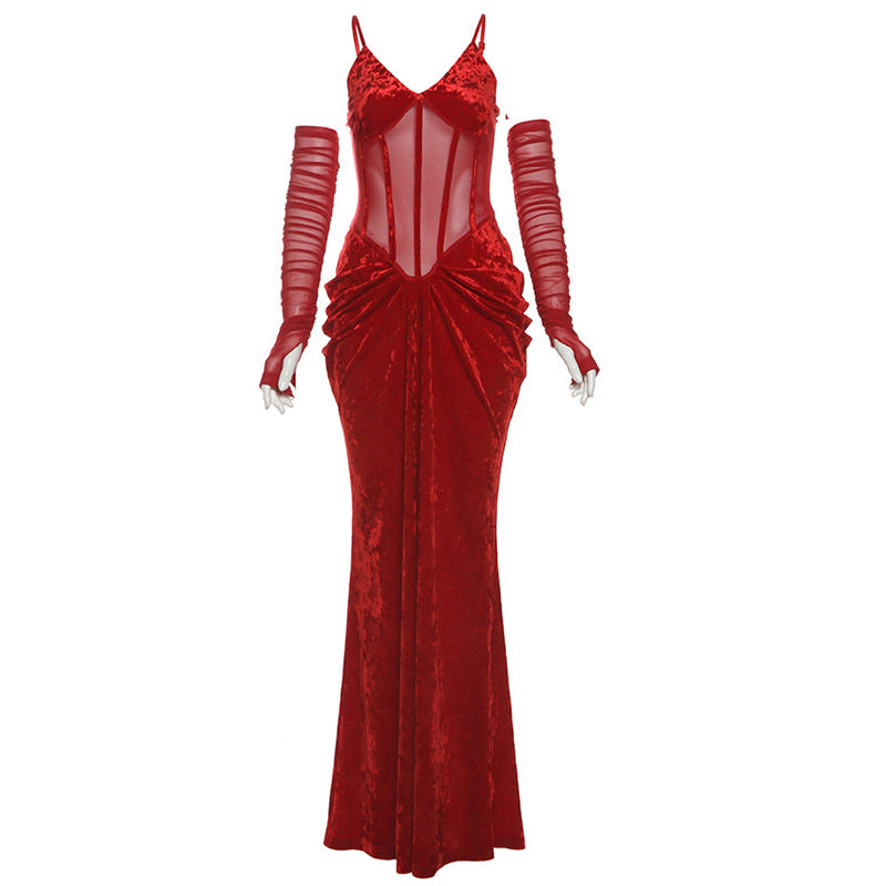 Women's Fit High Waist Fashion Strap Backless Dresses