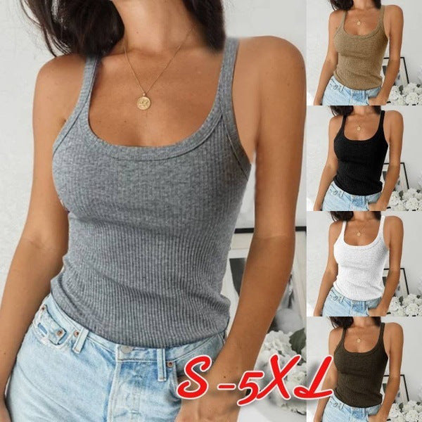 Women's Pure Color Sexy Round Neck Base Clothing