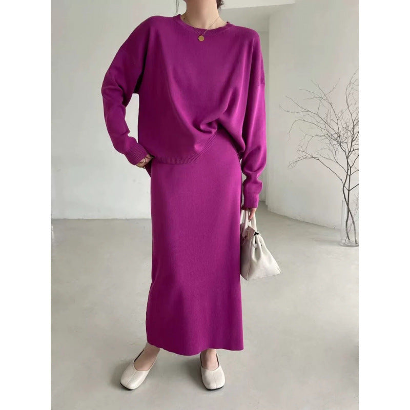 Women's Spring Solid Color Minimalist Long Sleeve Suits