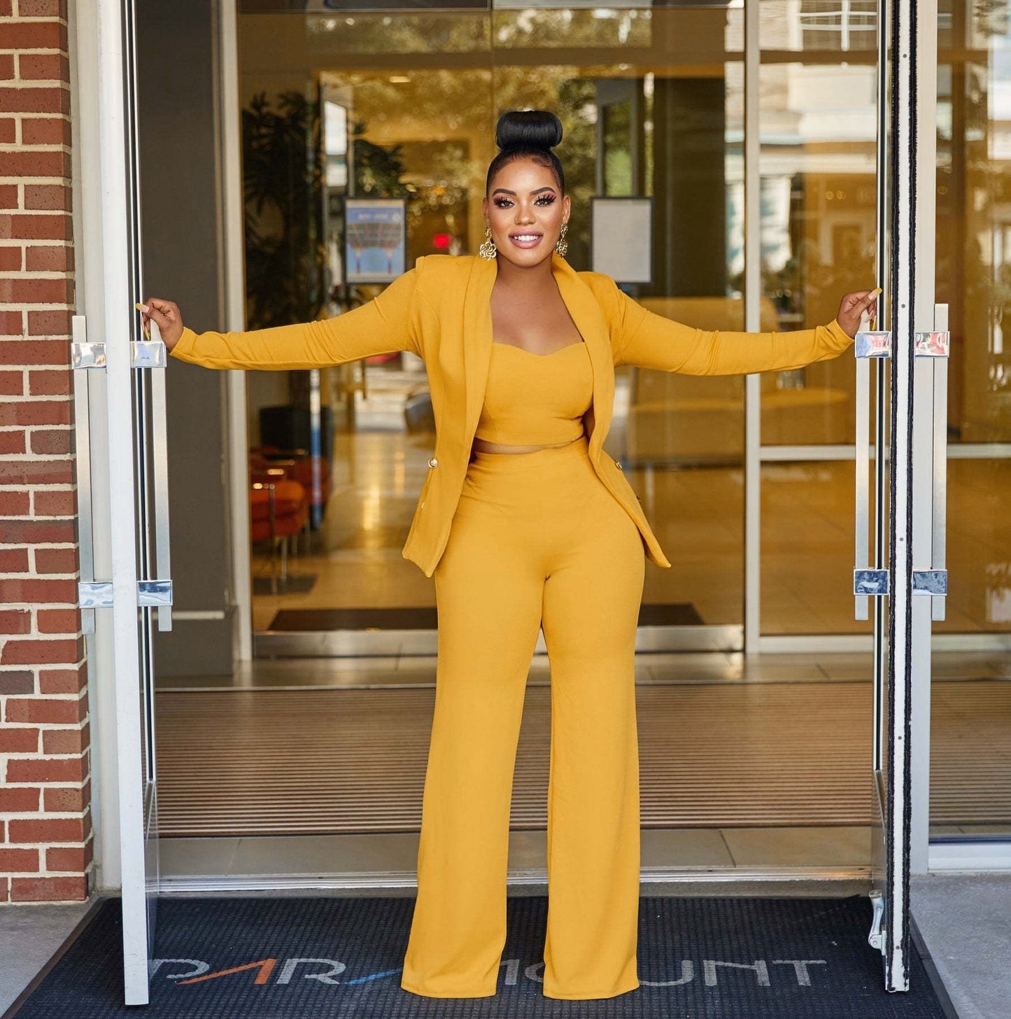 Innovative Women's Solid Color Trousers Three-piece Fashion Casual Suit