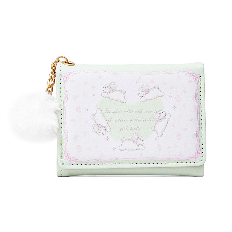 Korean Dream Three-fold Little Bunny Document Cute Ladies Wallets