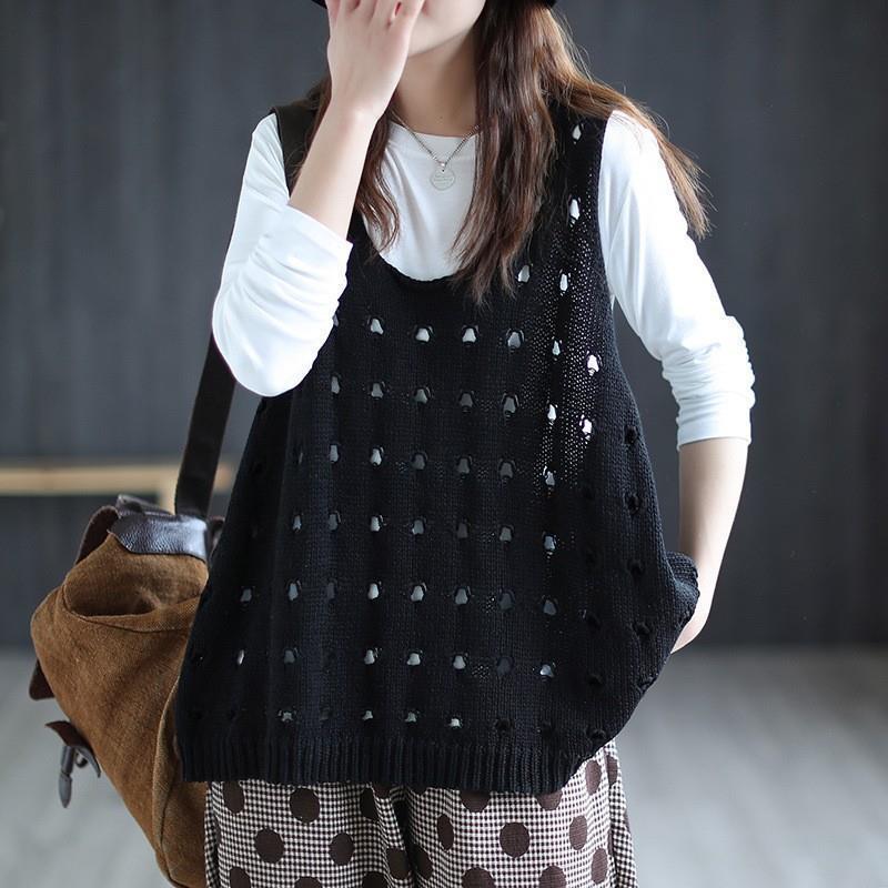 Women's Out Loose Casual Sleeveless Waistcoat Solid Color Women's Vest
