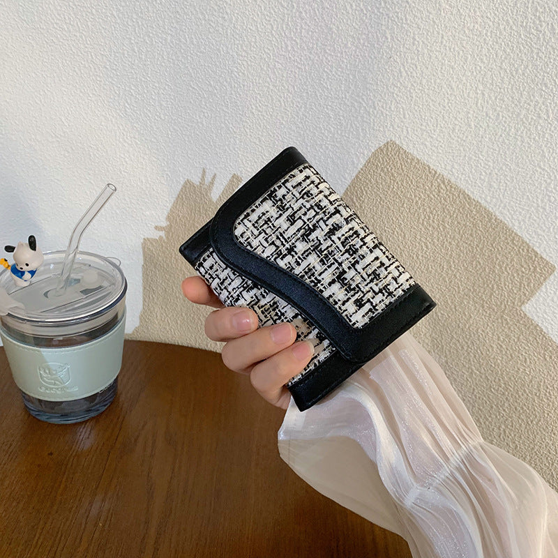 Classic Style Korean Lady Solid Color Ladies Wallets