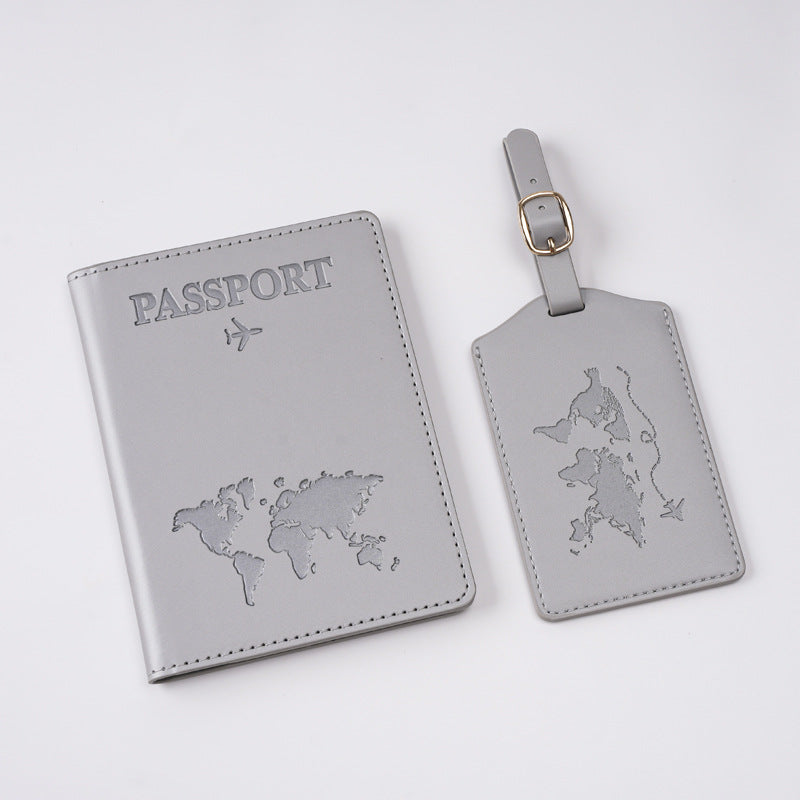 Map Style Passport Cover Tag Suit Card Holder