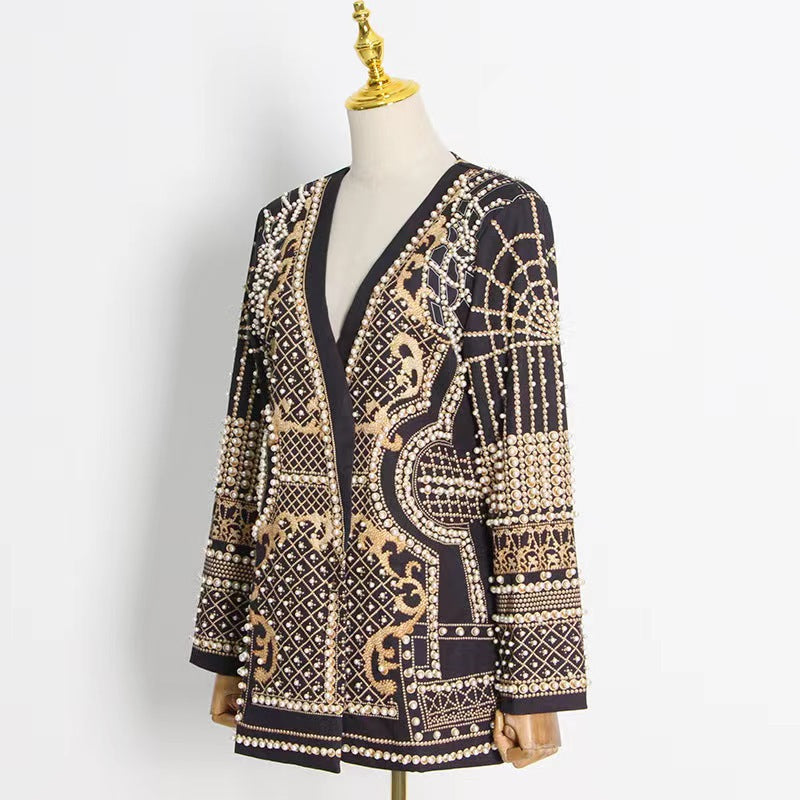 Women's Custom Long-sleeved Thickened Bubble Beads Printed Tops