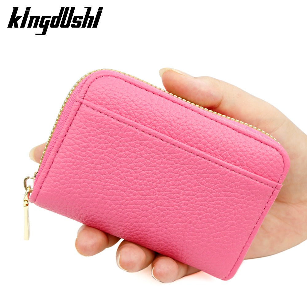 Simple Soft Lychee Pattern Large Surface Card Holder