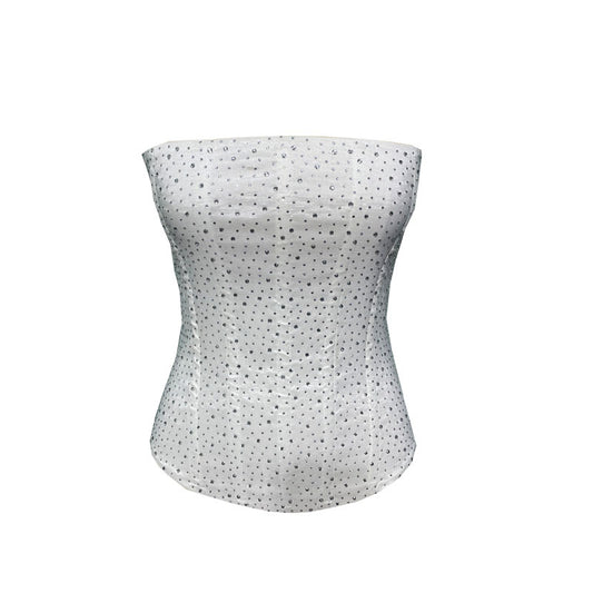 Women's High Elastic Mesh Hot Drilling Sling Tops