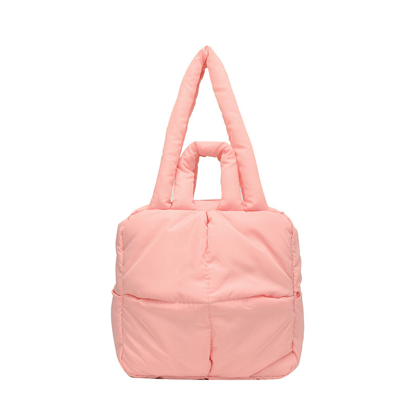 Women's Underarm Plaid Soft Puff Cotton Filling Crossbody Bags