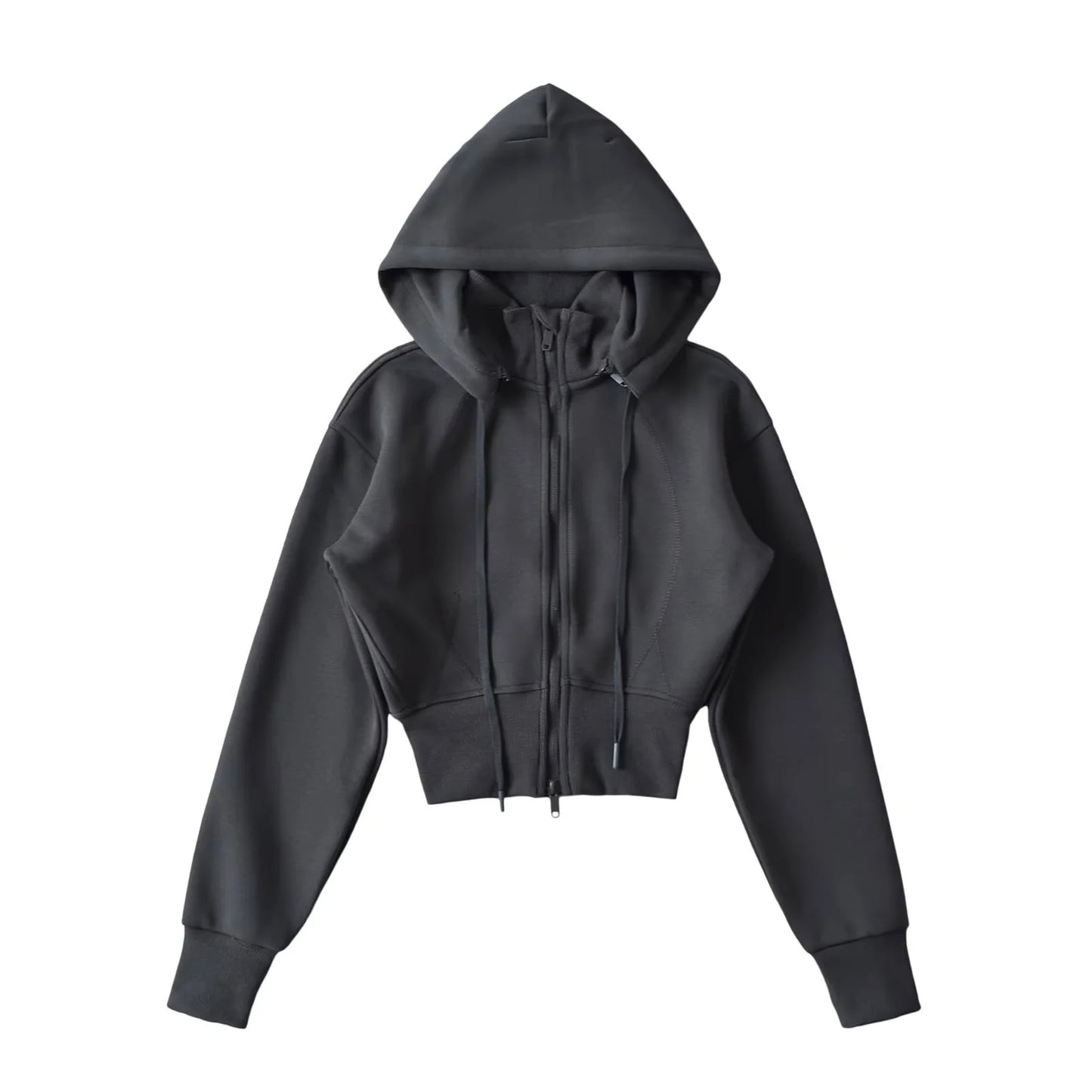 Women's Hooded Drawstring Waist Shirt Solid Color Shorts