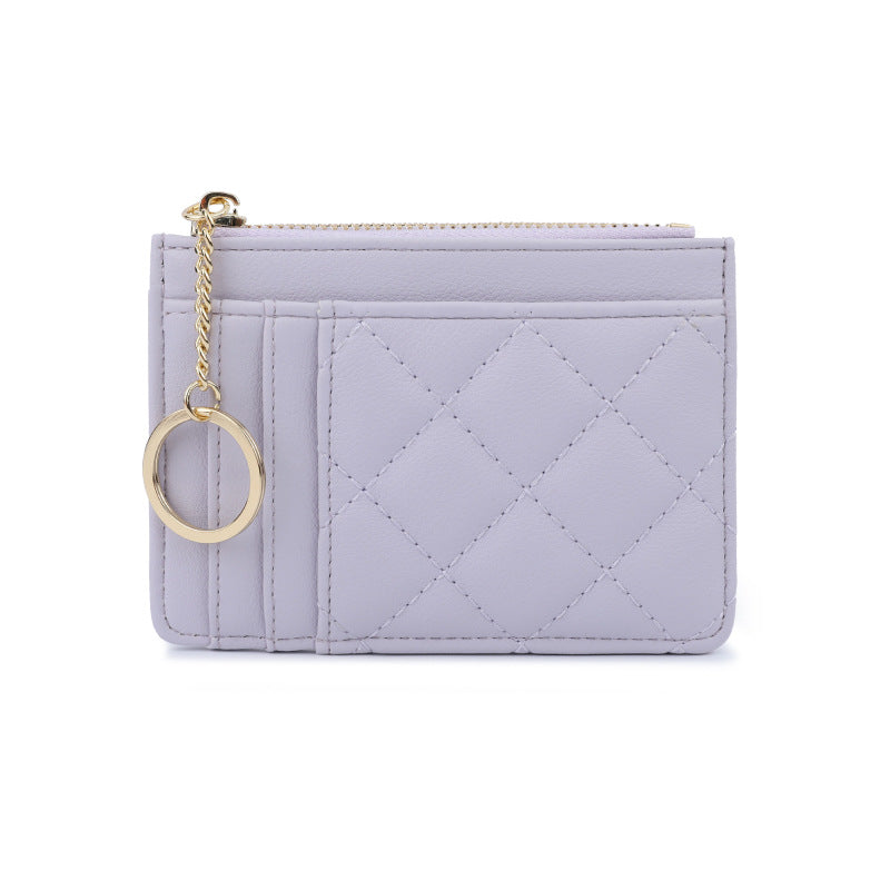 Women's High-grade Classic Style Rhombus Multiple Slots Card Holder