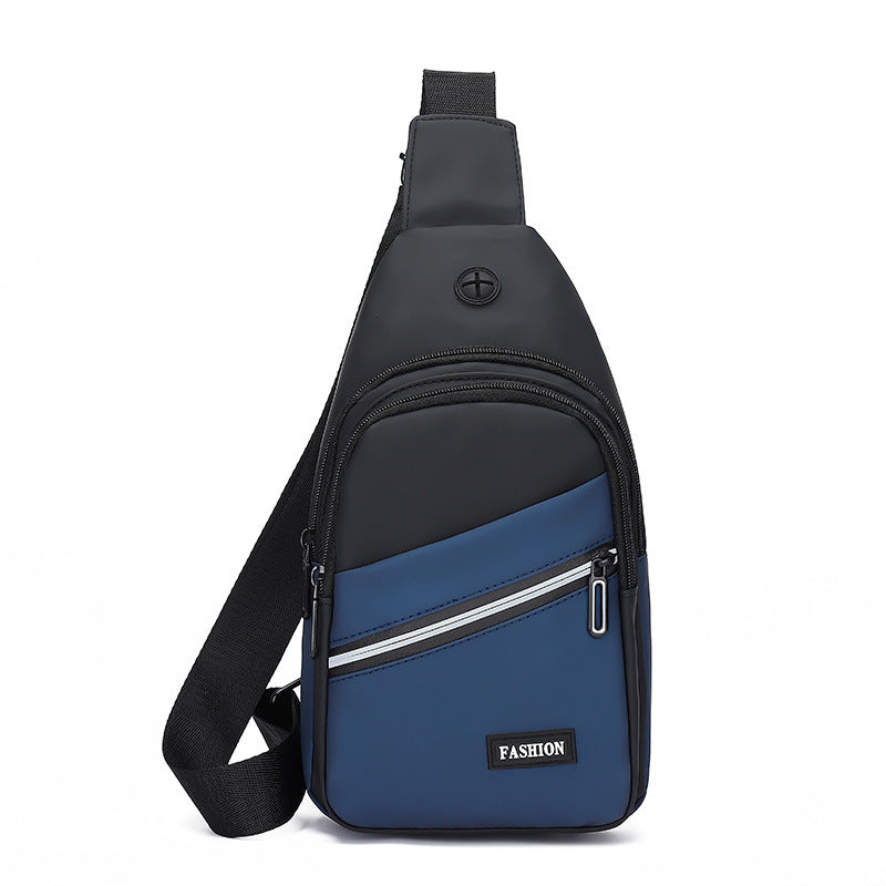Men's Fashion Simple Contrast Color Practical Men's Chest Bags