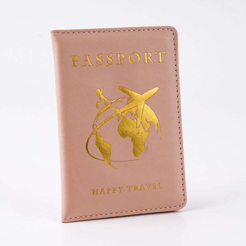 Aircraft Global Creative Gilding Passport Cover Card Holder